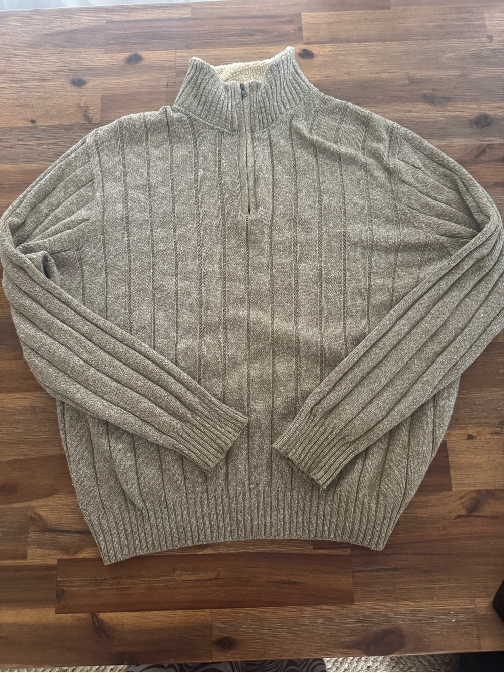 Vintage Oscar de la Renta Men's Ribbed Half-Zip Sweater
